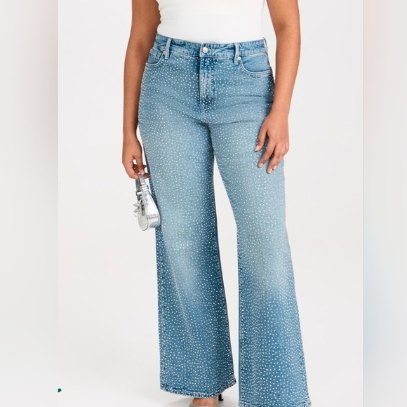 Good American Denim - SOLD‼️NWT Good American Good '90s Relaxed Rhinestone Jeans